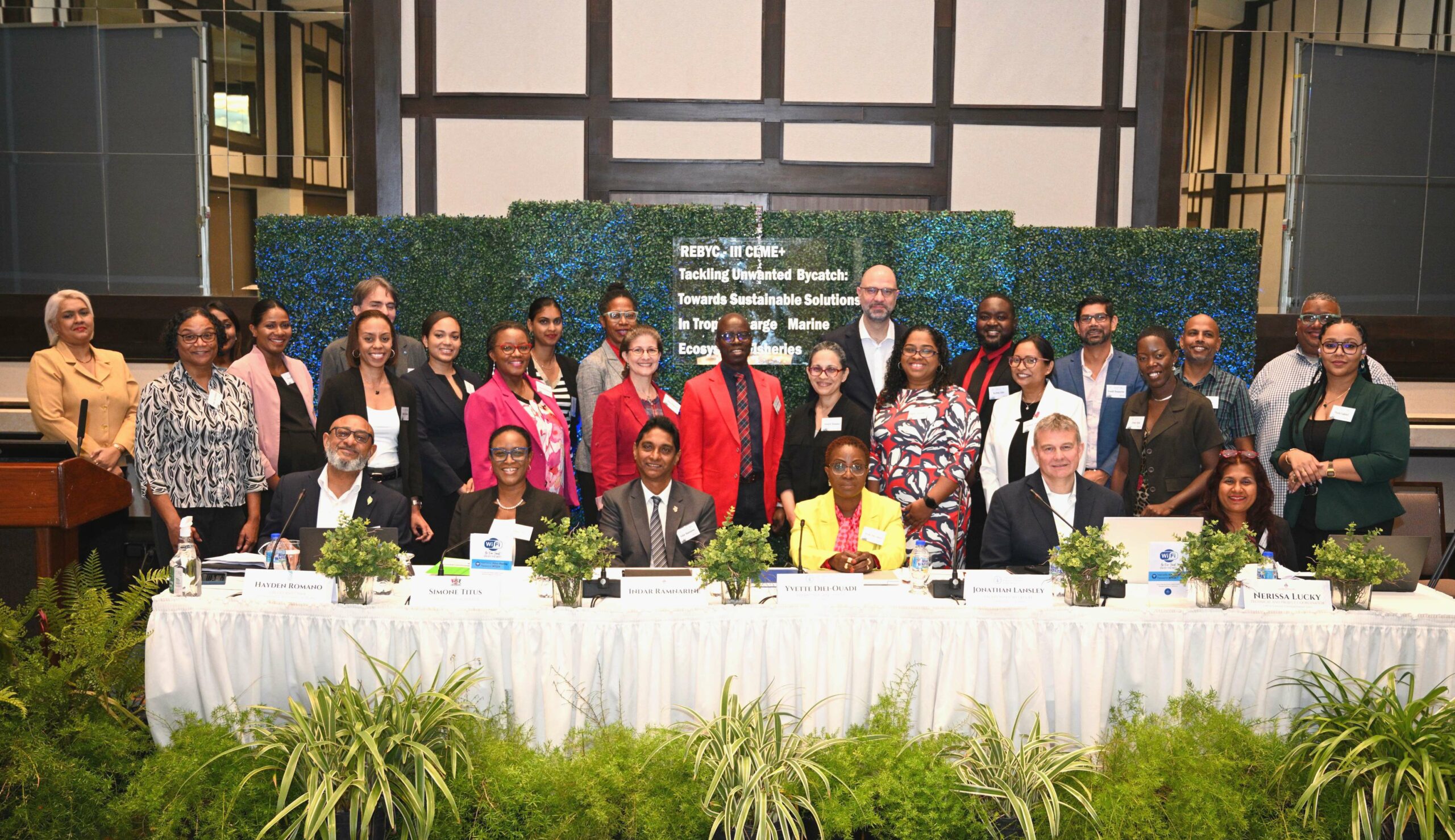 Participants at the REBYC-III CLME+ Project Inception Workshop and first meeting of the Project Steering Committee (PSC) held from January 22-23, 2024, in Port-of-Spain, Trinidad and Tobago. Photo courtesy UWI FFA.